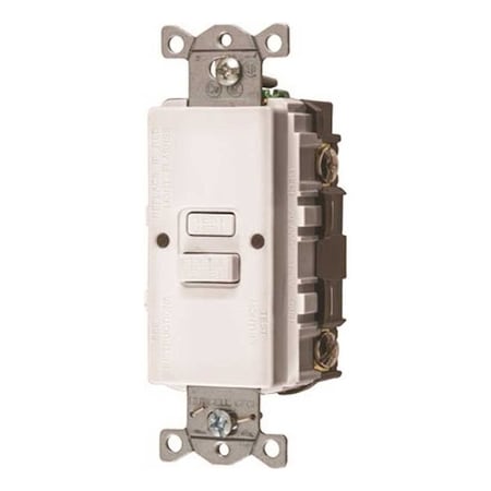 Hubbell Wiring 20 Amp 125-Volt Hubbell Autoguard Commercial Blank Face GFCI Receptacle, White GFBFST20W