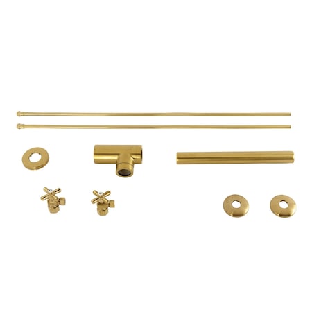 Kingston Brass Plumbing Sink Trim Kit with Bottle Trap, Brushed Brass KPK807P