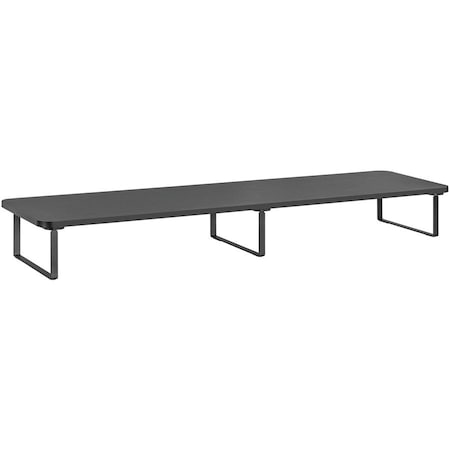Lorell Quick-Install Monitor Laptop Riser, 4.8" x 39.4" x 10.2", Black LLR99556