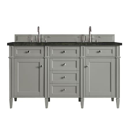 James Martin Vanities Brittany 60" Double Vanity, Urban Gray, w/ 3 CM Phantome Eclos Top 650-V60D-UGR-3PHT