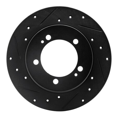 Dynamic Friction Co DFC Brake Rotor - Drilled and Slotted - Black 633-72012L