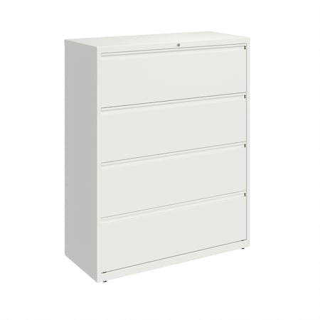 Hirsh 42 in W 4 Drawer Lateral File Cabinet, White, A4/Legal/Letter 23706