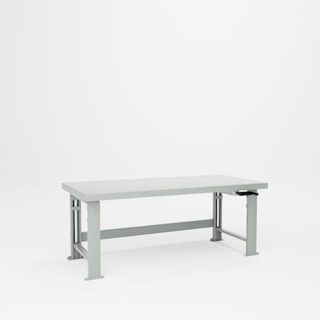 Pucel Steel Top Hydraulic Bench, 34 in W x 72 in L x 29 in-41 in H, Black HBS-3472-M12