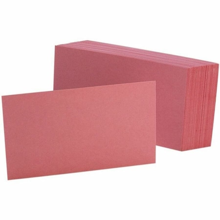 Oxford Index Card, Plain, 3"X5", Cherry, PK100 7320CHE