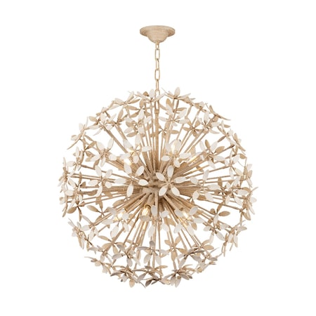 Corbett Lighting Corfu 10 Light Chandelier in Ivory Coco 511-30-IYC
