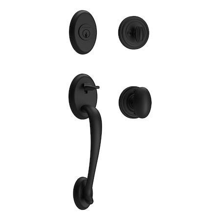 Baldwin Single Cylinder Columbus Handleset Ellipse Knob and Traditional Round Rose with 6AL Latch and SCCOLXELLTRR190