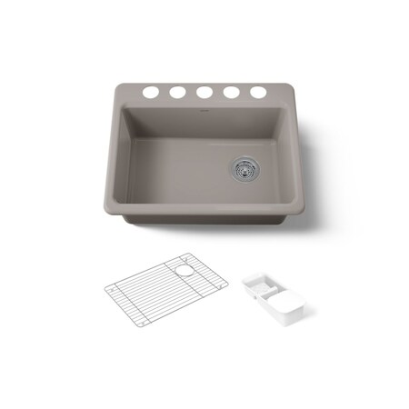 Kohler Riverby 27" undermount single-bowl workstation kitchen sink 8668-5UA2-TRF