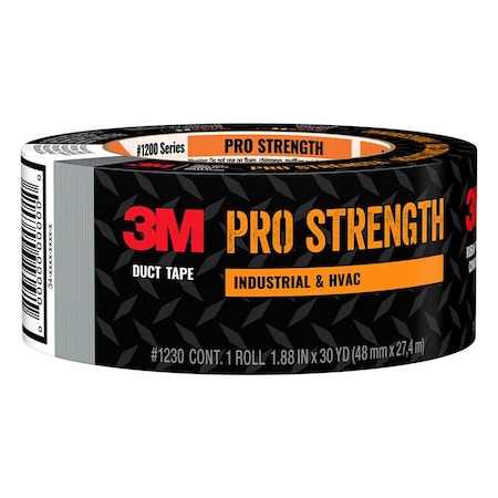 Pro Strength 1-Roll of 1.88in x 30 Yards 3M Gray Industrial and HVAC Duct Tape 1230-A