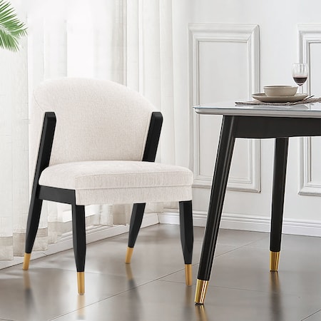 Manhattan Comfort Modern Ola Boucle Dining Chair in Cream DC075-CR
