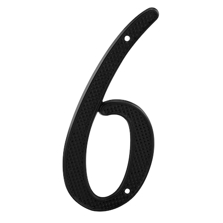 Primeline Tools 4 in. House Number 6, Diecast, Black Finish, PK2 MP4116