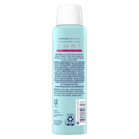 Degree Women Rose and Waterlily Scent Whole Body Deodorant Spray, 4 Ounce, 12PK 64764055