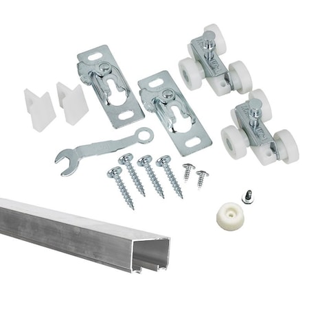 Renin Pocket Door Hardware Track Set, Aluminum, 36 in W, 72 in H PD100-07200-AL