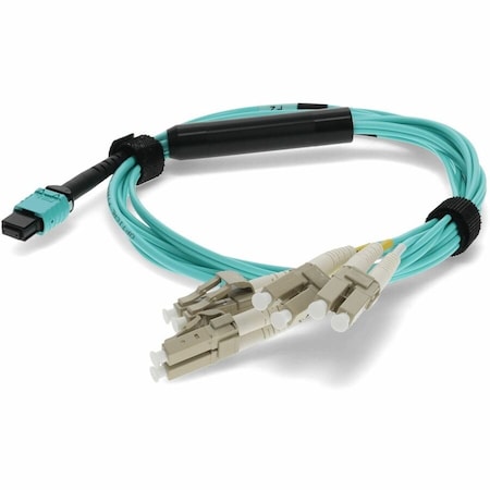 Add-On This Is A 7M Mpo (Female) To 8Xlc (Male) 8-Strand Aqua Riser-Rated ADD-MPO-4LC7M5OM3