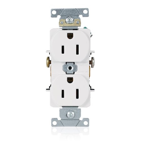 Leviton Duplex Receptacle/Outlet, 15 Amp 5242-W