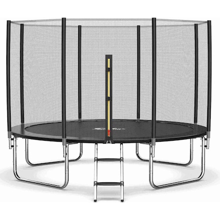 Simple Deluxe Recreational Trampoline with Enclosure Net - Outdoor Trampoline for Kids and Adults Family Happy Ti SOTRPLINEGAPBLK12