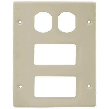 Hubbell Wiring Device-Kellems Cover Plate Raceway, HBL6750 Series, 6-3/4 in W, 0.2 in H, 5.43 in L, Ivory HBL6747BRRIV
