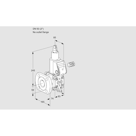 Honeywell Kromschroder Gas Solenoid Valve - VAS350, Class A, 500 mbar, IP65, EN 161 Certified KS88005193