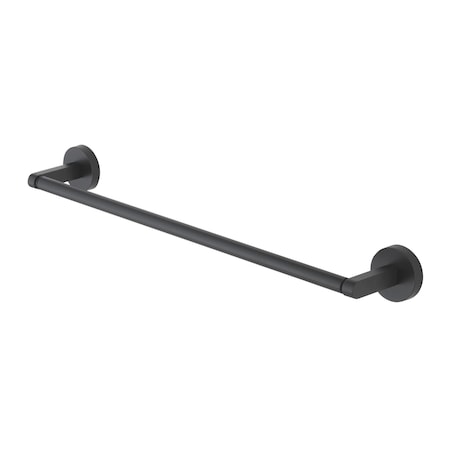 Gliderite Hardware Alpine Collection 18 in. Towel Bar Matte Black Bathroom Hardware 9018-RD-MB-1