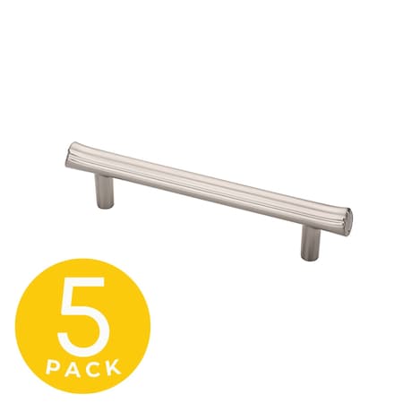 Sapphire Eclipse Series 3-3/4 in. 96 mm Center-to-Center Modern Satin Nickel Cabinet Hardware Handle/Pull, 5PK SP-2214-96-SN-5