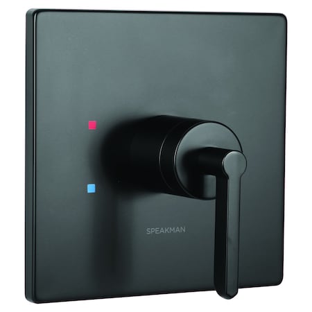 Speakman Thermostatic Shower Valve Trim, Lever Handle, Matte Black CPT-3101-MB