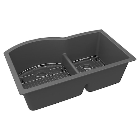Elkay Sink, 22 in W x 33 in L x 10 in H ELGHU3322RGT0C