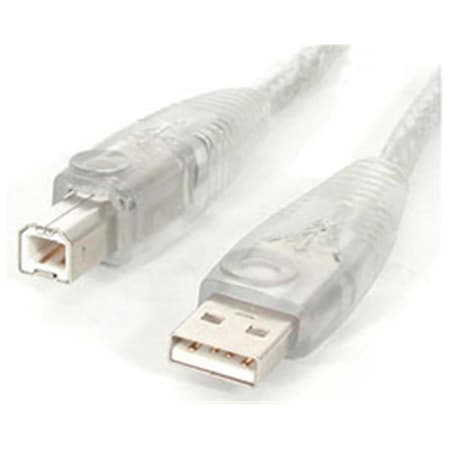 Ezgeneration 6 ft. Transparent USB 2.0 Cable A-B M-M EZ535575