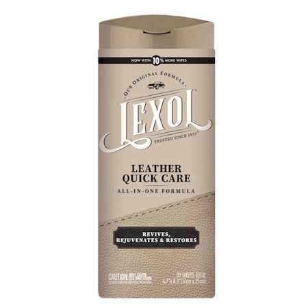 Lexol Quick Care Leather Cleaner & Conditioner28 Sheet Wipes 8024546