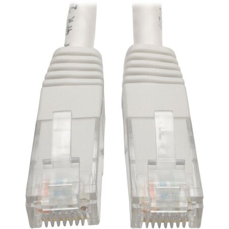 Eaton Tripp Lite Series Cat6 Gigabit Molded UTP Ethernet Cable RJ45 M/M, PoE, White, 3 ft. 0.91 m N200-003-WH