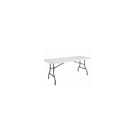 Dorel Home Furnishings 6-Ft. Folding Table, White Resin Top, 30 x 72 In. 14-164-WSP1TV