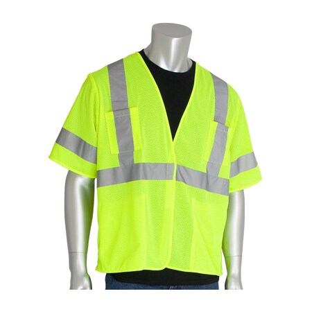 Pip ANSI Type R Class 3 Value Four Pocket Mesh Vest 303-HSVELY-4X