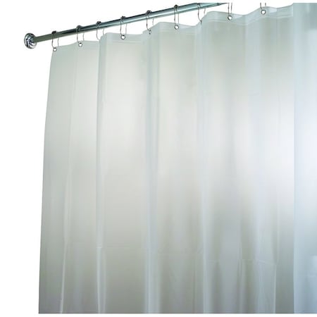 Idesign Shower Curtain/Liner, 72 in L, 72 in W, EVA Foam, White 14752