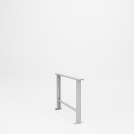 Pucel 12 Gauge Bench Legs for 48 in D Wood Top Workbench, 34 in H, Gray BL-46
