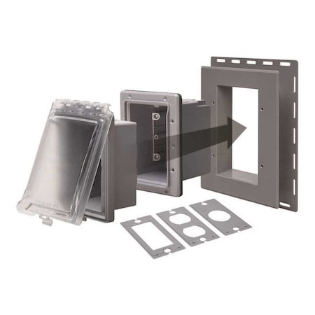 Taymac 1-Gang Clear/Gray Weatherproof Extra Duty Recessed In-Use Cover MR420CG