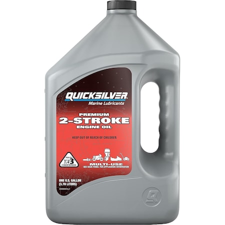 Quicksilver Engine Oil, 2-Cycle, Petroleum, 1 Gal. Size QUIK8M0229791