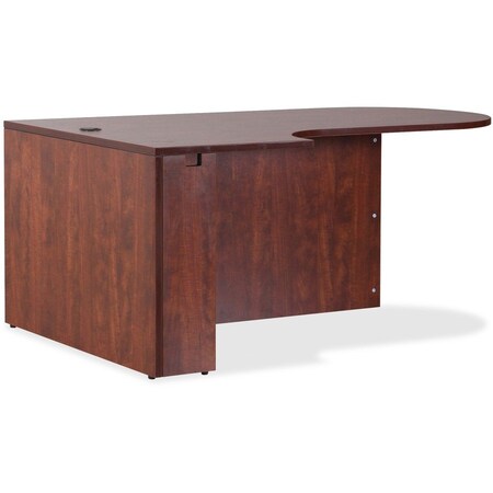 Lorell Lorell Left Hand Desk with Peninsula - 70.9" x 41.9" x 29.5" - Cherry - Essentials Series 59553
