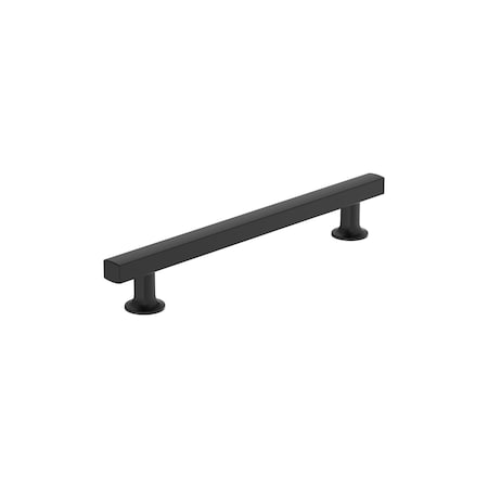 Amerock Everett 6-5/16 inch 160mm Center-to-Center Matte Black Cabinet Pull BP37106MB