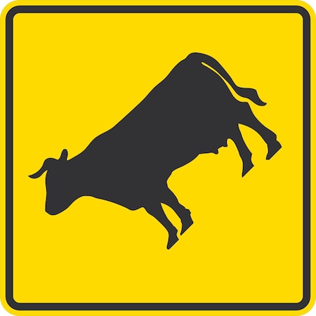 Lyle W11-4, Cattle Crossing Symbol, 36x36, Engineer Grade, Yellow G-16133-EG_36x36