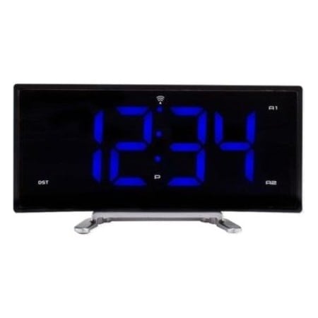 La Crosse Technology Atomic Curved LED Alarm clock w USB Port 617-249