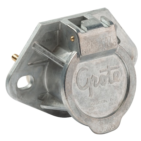 Grote Trailer Receptacle, 3-15/16" Dia., 7-Way 87250