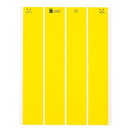 Brady LaserTab Polyester Lbls 0.375 in H x 1.875 in W Yellow 50/PK, 50PK LAT-11-747-5-YL