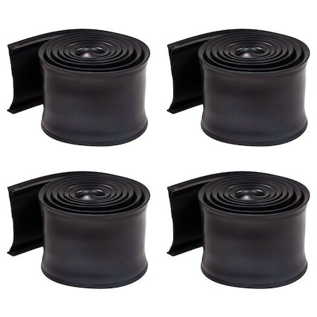 Mytee Products 4PK 4in Fuel Tank Strap Isolator for Semi Trucks - 12 ft. Length, Black, 4PK FTSI-412x4