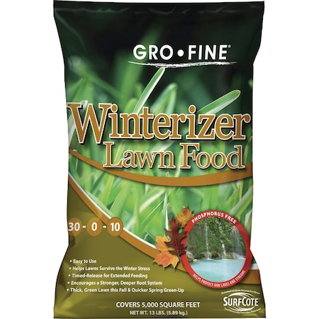 Gro-Fine 13 Lb. 5000 Sq. ' 30-0-10 Winterizer Fall Fertilizer GF57239