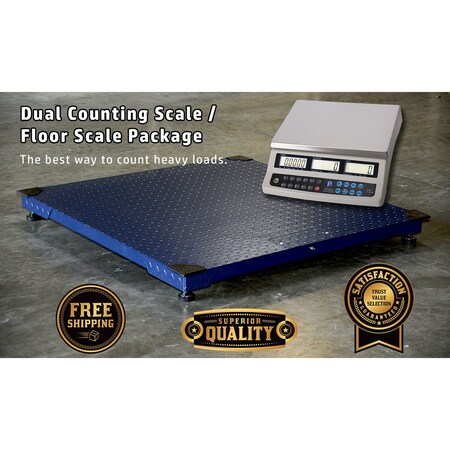 Prime Systems New 10,000x1lb Floor Scale with PS-C60KDN Dual Counting Scale Package 48x48 CS-2010-60KDN+60x84_0