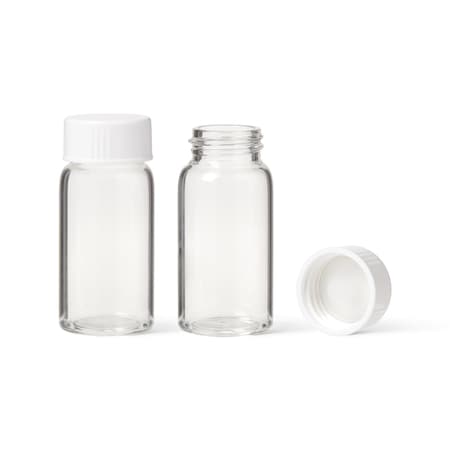 United Scientific Scintillation Vials 20mL unattached wht Urea cap 22-400 cone shaped liner, 500PK UNSCVL001