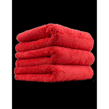 Superjock 16 x 16 in. Happy Ending Ultra Plush Edgeless Microfiber Towel, Red, 3PK SU2622285