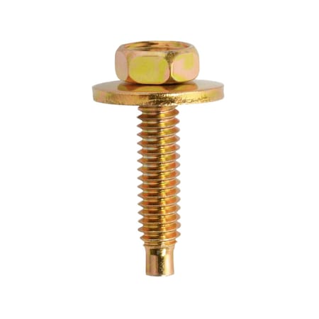 Auveco Hex Head Sems Body Bolt with a Dog Point 1/4-20 x 1 1/8, 50PK 24168