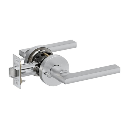 Schlage Grade 2 Bath/Bedroom Privacy Tubular Lock, Non-Keyed, Latitude Lever, A Rose, Satin Chrome Finish PT40 LATA 626