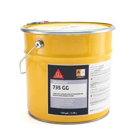 Sika SikaForce 735 GG 2-Part, Self-Leveling, PU-Grout, Part A, 4 Gallon Pail 630409