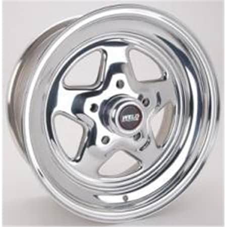 Weld Racing 15 x 7 in. 5 x 4.75 in. Bolt Circle 4.5 in. Back Spacing 13 lbs Pro Star Polished Wheel WEL96-57278