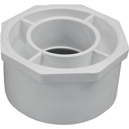 Ipex 035677 Reducer Bushing, 4 x 2 in, Spigot x Socket, PVC, White, SCH 40 Schedule, 220 435677